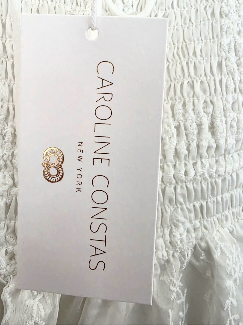Caroline Constas White Patchwork Organza Dress - Picture 7 of 7